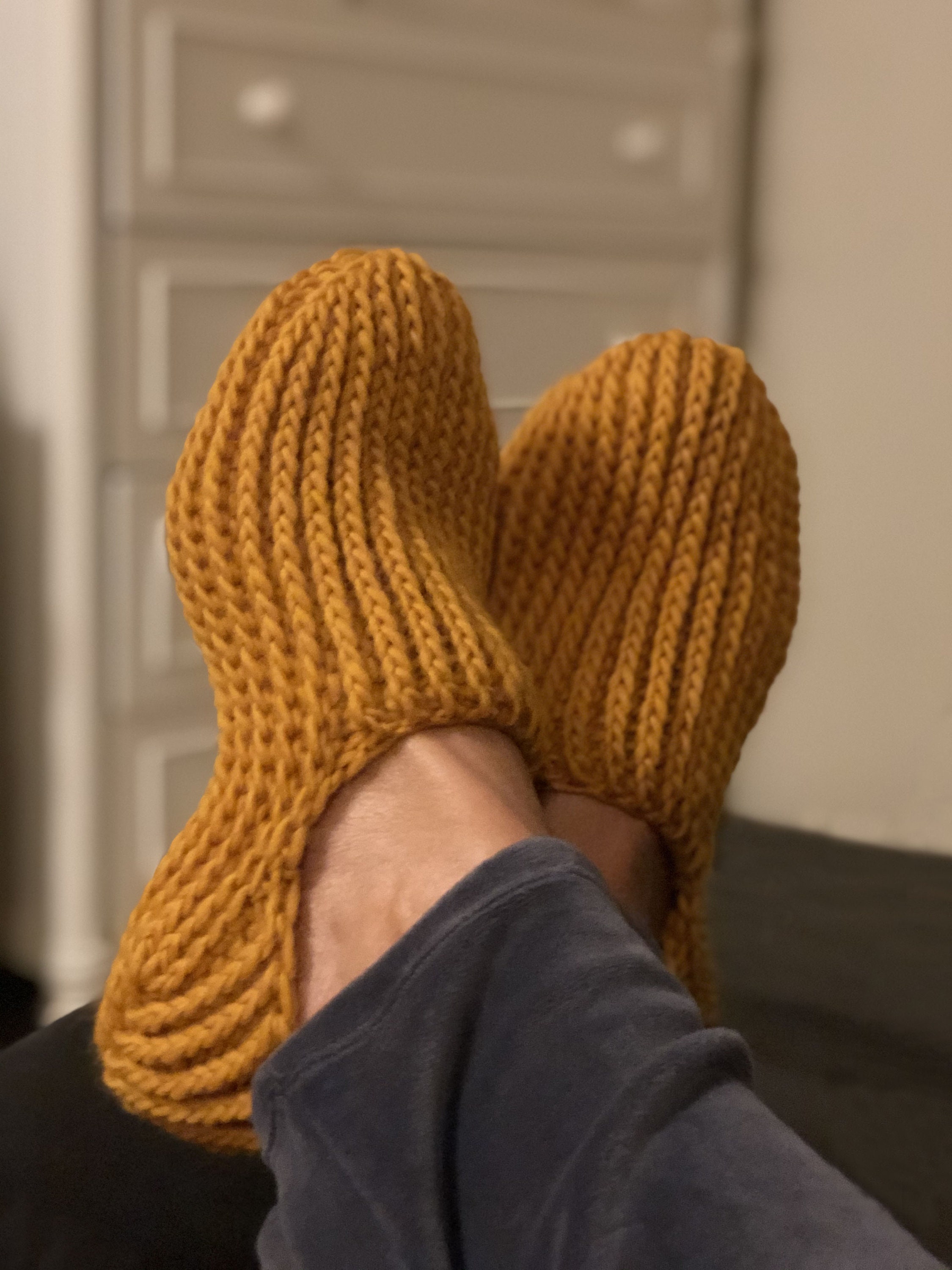 CROCHET Front Stitch Slippers Adult -