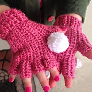CROCHET PATTERN Justice Kids Fingerless Gloves Toddler Childrens Sizes Instant Download PDF
