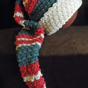 CROCHET PATTERN Adult Textured Christmas Stocking Cap/Hat Instant Download PDF