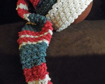 CROCHET PATTERN Adult Textured Christmas Stocking Cap/Hat Instant Download PDF