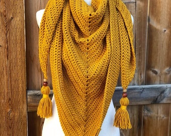 Crochet Pattern // The Hassle Free Tassel Scarf