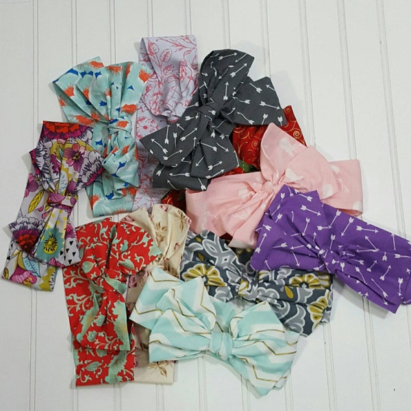 3 Headwrap grab bag - Big Bow - Headband - Girl Fashion - Hair Accessory - Girl Headband - Baby Headband - 3 pack - Pic is example only