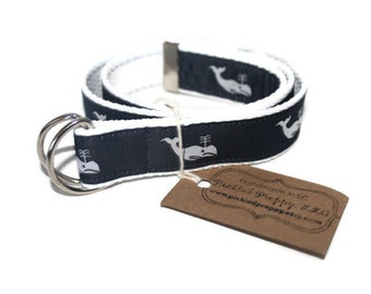 Preppy White Whale Belt for Children