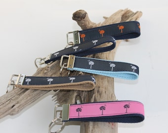 SC Flag Cotton Keychain Wristlet: Preppy Key Holder