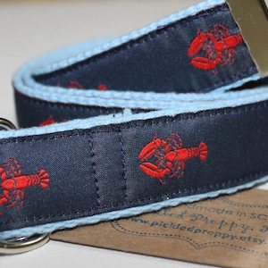 Preppy Lobster Belt for Children-Light Blue Webbing