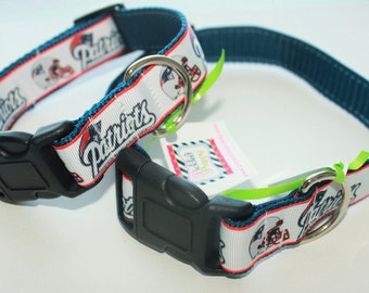 New England Patriots Dog Collar- 1" Wide-Larger Breed Dogs