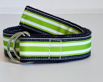 Striped Bass Nautical Belt / Leather Belt / Canvas Belt  display picture 2