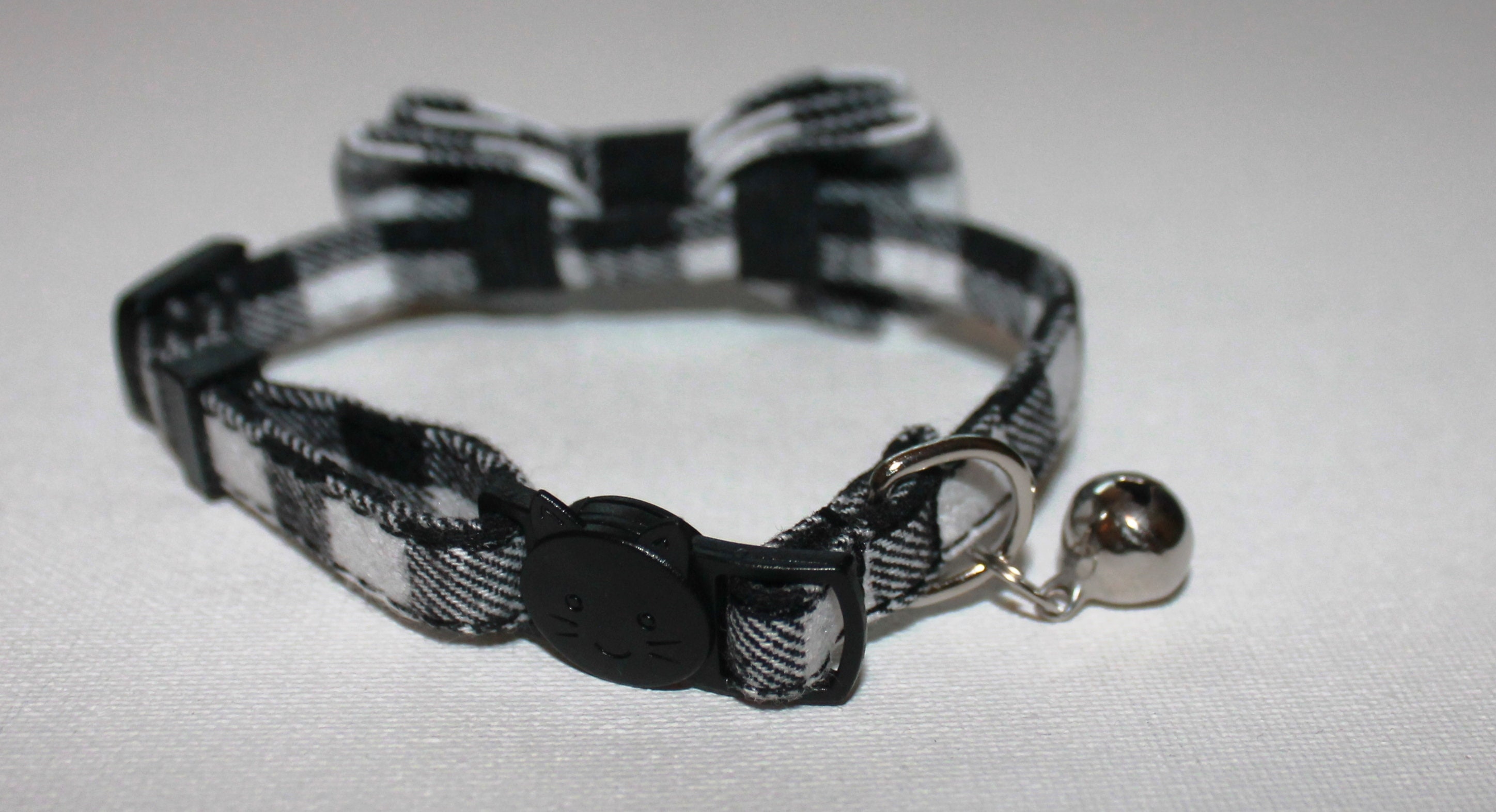 Plaid Flannel Bow Cat Collars With Small Removable Bell Etsy