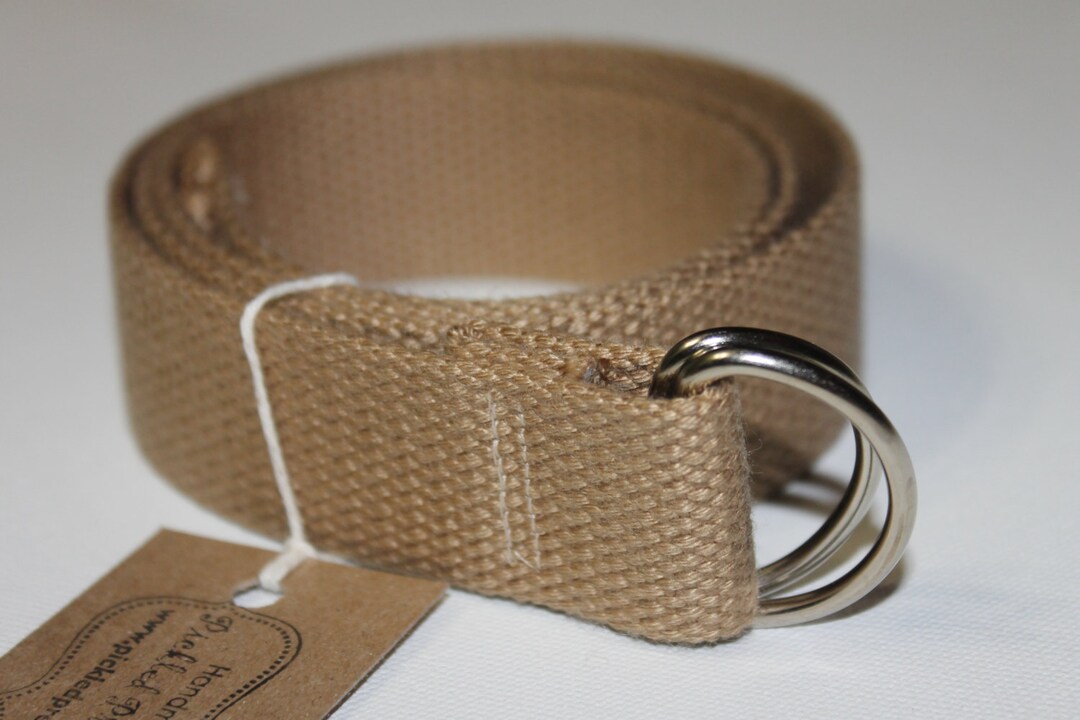 Teen/adult Khaki Cotton D-ring Belt - Etsy