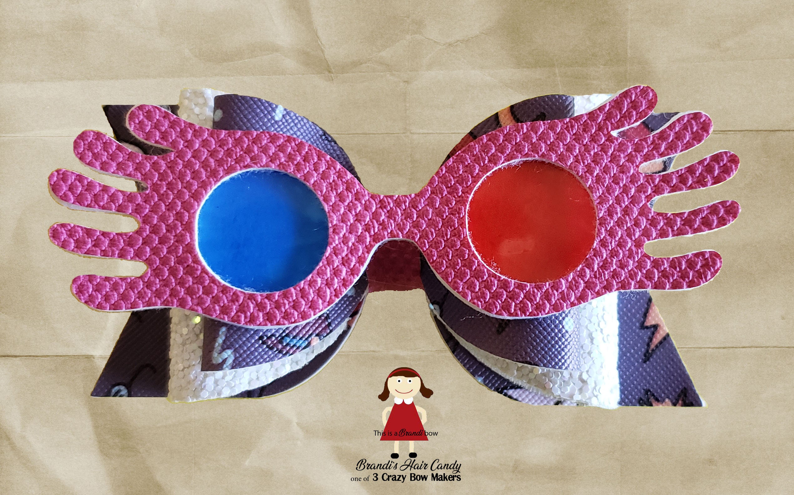 Wizard Inspired Luna Glasses Faux Leather Bow Template SVG | Etsy Canada