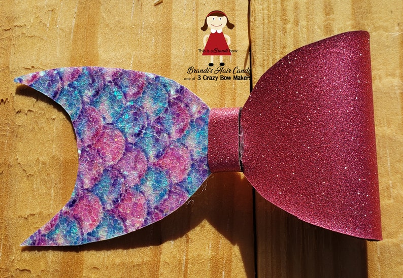 Download Mermaid tail faux leather bow template SVG and printable ...