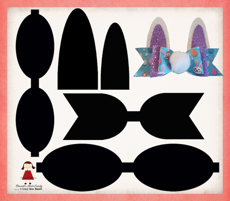 Bogus leather-based bunny bow template printable pdf and svg photograph relating to Bow Template Printable identify Fake leather-based bunny bow template printable pdf and svg