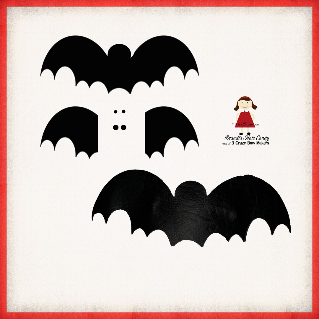 Bat shaped snap clip template SVG, DXF, and printable PDF - Etsy Portugal