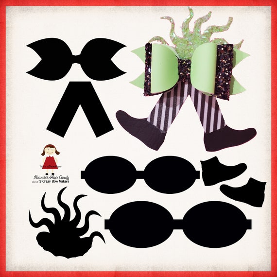 Beetlejuice Inspired Faux Leather Bow Template Svg Dxf And Etsy