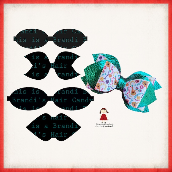Funky Stacked Faux Leather Bow Template SVG DXF and - Etsy India