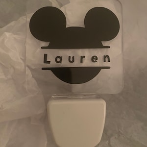 Personalized Mickey night light |Disney font