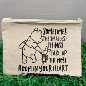 Pooh 3 | 8x6.5 cloth  zipper bag ideal for traveling