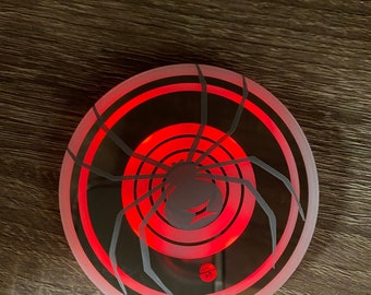 Vedova nera / Set di 2 sottobicchieri per auto illuminati dal design personalizzato / impermeabili / illuminano i portabicchieri