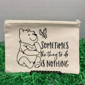 Pooh 2 | 8x6.5 cloth  zipper bag ideal for traveling
