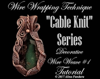 Wire Jewelry TUTORIAL Jewelry Making Tutorial Wire Wrapping Weave PDF Pattern Wire Wrap Cabochon Pendant Tutorial Wire Weaves Tutorial Amber