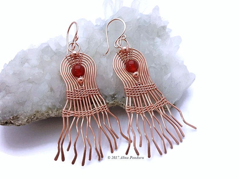 Witchy Earrings Witch Broom Earrings Handmade Wire Wrapped Etsy