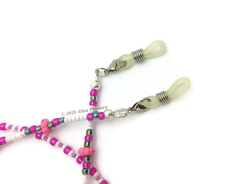 Pink Flower Glasses Chain for Kids Eye Glass Chain Necklace Etsy