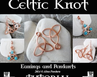 Celtic Knot Jewelry TUTORIAL - Intermediate Level Wire Wrapping PDF Instructions - Wirework Earring Tutorial - Pendant Tutorial - Hammered