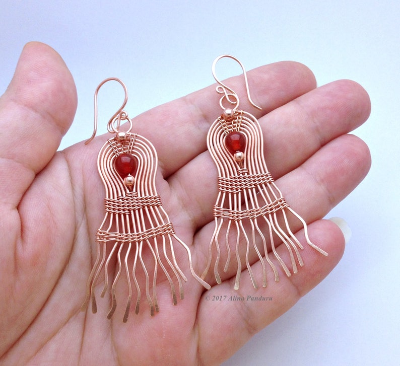 Witchy Earrings Witch Broom Earrings Handmade Wire Wrapped Etsy