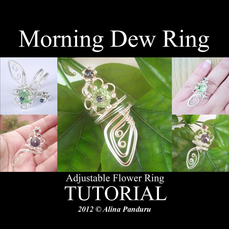 Wire Jewelry TUTORIAL, Adjustable Flower Ring Tutorial, Intermediate