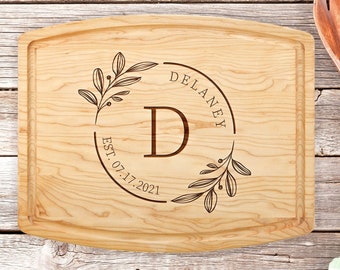 Personalized Engraved Wood Cutting Board, Anniversary Gift