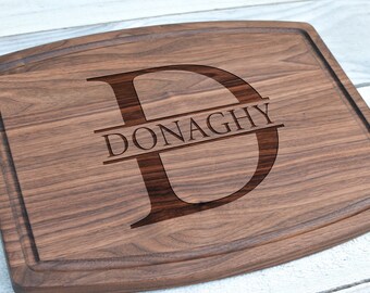 Engraved Walnut Cutting Board, Personalized Gift for Dad