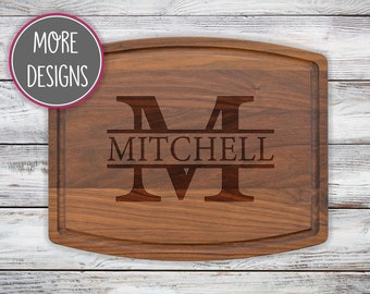 Personalized Walnut Cutting Board – Engraved Wood, Wedding Gift