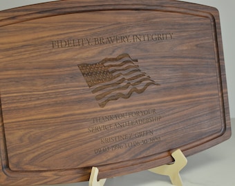 Custom Engraved Walnut Cutting Board, Real Estate Closing Gift