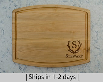 Personalized Wood Cutting Board, Custom Monogram, Couple Gift