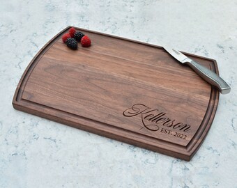 Personalized Engraved Cutting Board – Walnut, Cherry, Maple Gift