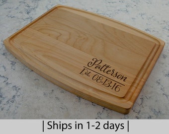 Cutting Board Personalized - Engraved Cutting Board, Custom Cutting Board, Wedding Gift, Housewarming Gift, Anniversary Gift Walnut Wood