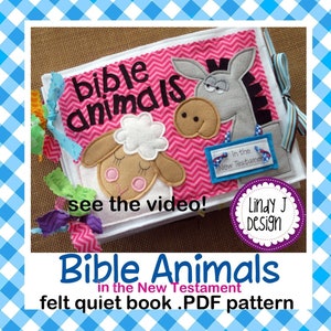 BIBLE Animals Quiet BOOK PDF Pattern Felt New Testament Activity Book Instructions Bible Busy Book Pattern Felt Interactive Book Pdf