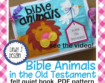 BIBLE Animals Quiet BOOK PDF Pattern Felt Old Testament Activity Book Instruction Bible Busy Book Pattern Felt Interactive Book pdf Tutorial