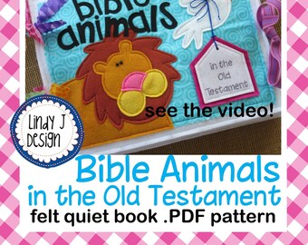 BIBLE Animals Quiet BOOK PDF Pattern Felt Old Testament Activity Book Instructions Bible Busy Book Pattern Felt Interactive Book Pdf