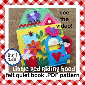 Little Red Riding Hood Felt QUIET BOOK PDF Pattern Fairy Tale Busy Book Pattern Activity Book Pdf House Felt Interactive Book