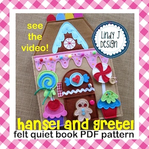 Hansel Gretel Felt Quiet BOOK PDF PATTERN Fairy Tale Busy Book Pattern Activity Book Pattern Gingerbread House Felt Interactive Book Pdf