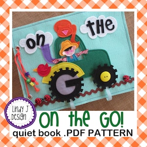 On the Go QUIET BOOK PDF Patron de livre Quiet BOOK pour garçons Feutre de livre Patron de véhicules Feutre de livre d'activités Livre de voyage Things That Go Book Patron