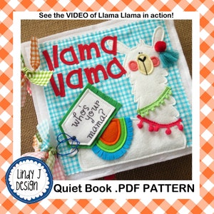 Llama Llama Who’s Your Mama? QUIET BOOK PDF Pattern, activity book, developmental book, busy book, soft book, baby book