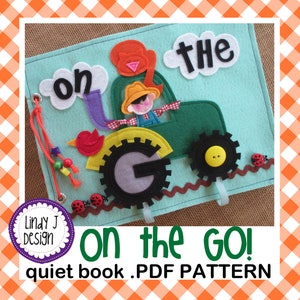 On the Go QUIET BOOK PDF Pattern Quiet Book for Boys Felt Book Pattern Vehicles Felt Activity Book Travel Book Things That Go Book Pattern