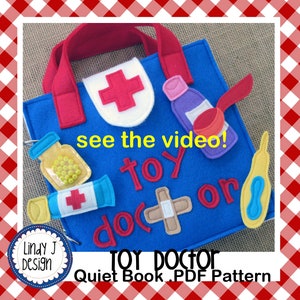 Toy DOCTOR Quiet BOOK PDF Pattern Activity Book Pdf Busy Book Felt Doctor Medical Kit Instructions Doctor Role Play