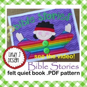 BIBLE STORIES Felt Quiet Book PDF Activity Book Bible Pdf Pattern Felt Bible Busy Book Instructions Old Testament Stories