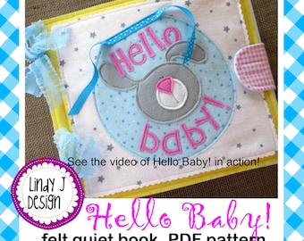 Felt Quiet Book PDF Pattern Baby ACTIVITY Book Instructions Busy Book Babies Quiet Book Pattern Baby Book Toy PDF Felt Baby Doll