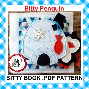 PENGUIN Bitty Book QUIET Book PDF Pattern, activity book, developmental book, busy book, soft book, baby book