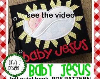 Kerststal Stille Boek PDF Patroon Baby Jezus Activiteitenboek Instructies Kerst Stille Boek PDF Kerststal Patroon