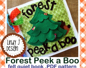 FOREST Felt QUIET BOOK Pdf Pattern Woods Quiet Book Instructions Woodland Busy Book pattern Activity Book Forest Book Pdf